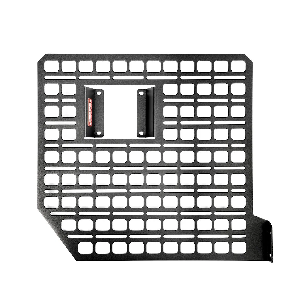 102004 – BUILTRIGHT Molle Cargo Panel, Bedside Mount Screw On Powder Coated Textured Black Steel With 1 Passenger Sid...